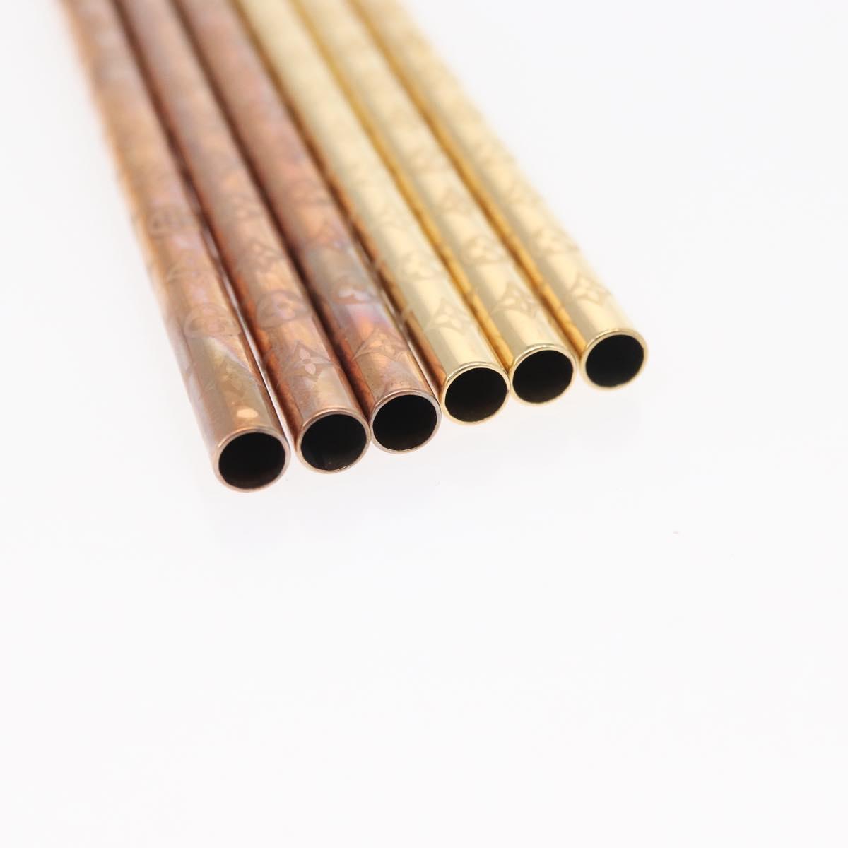 LOUIS VUITTON Monogram Etoui 6 Pailles Pouch Pink GI0621 LV Auth 156366M