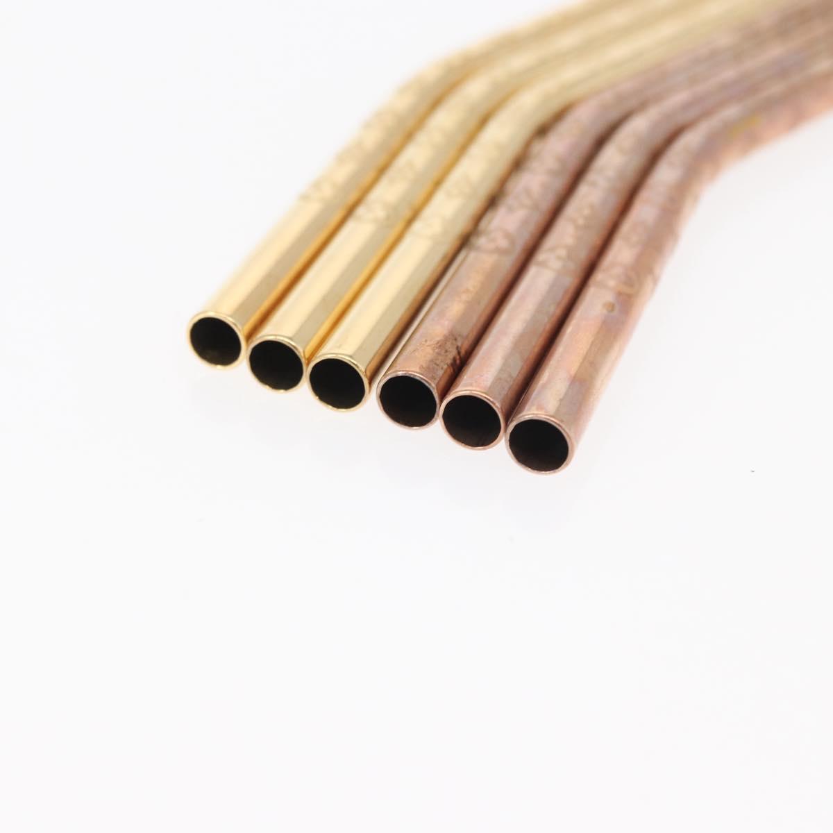 LOUIS VUITTON Monogram Etoui 6 Pailles Pouch Pink GI0621 LV Auth 156366M