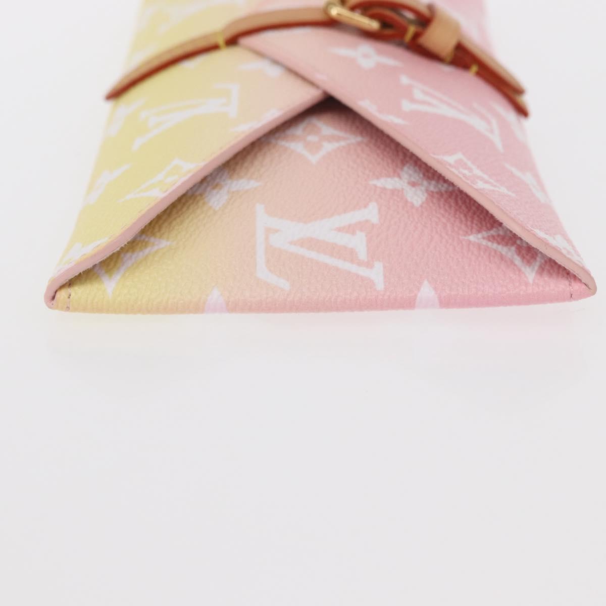 LOUIS VUITTON Monogram Etoui 6 Pailles Pouch Pink GI0621 LV Auth 156366SM