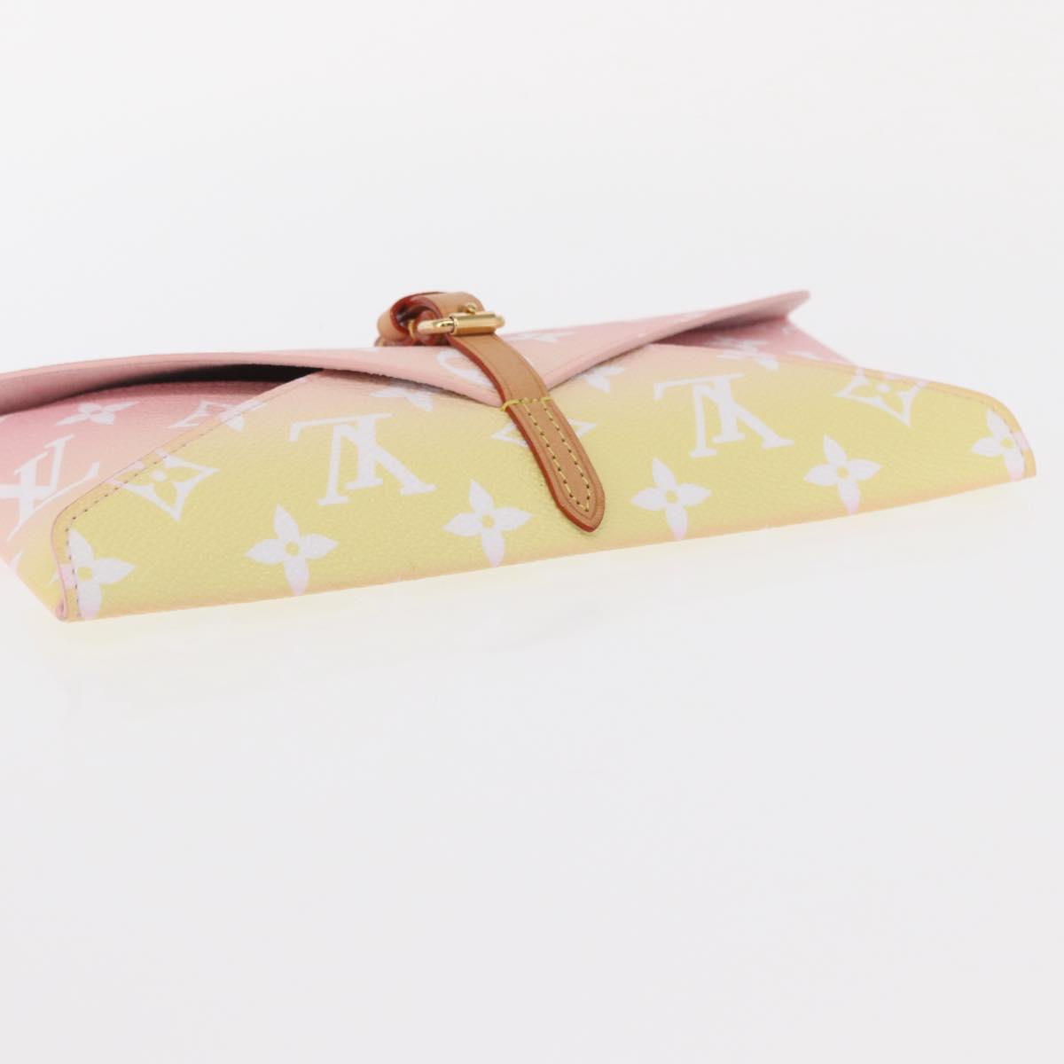 LOUIS VUITTON Monogram Etoui 6 Pailles Pouch Pink GI0621 LV Auth 156366M