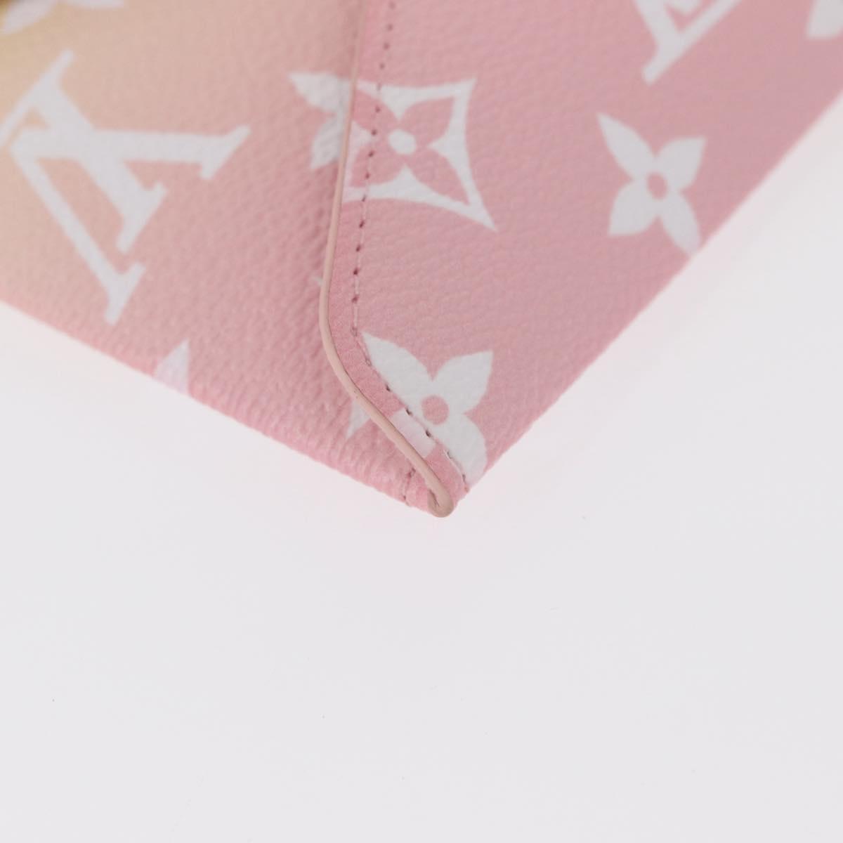 LOUIS VUITTON Monogram Etoui 6 Pailles Pouch Pink GI0621 LV Auth 156366SM