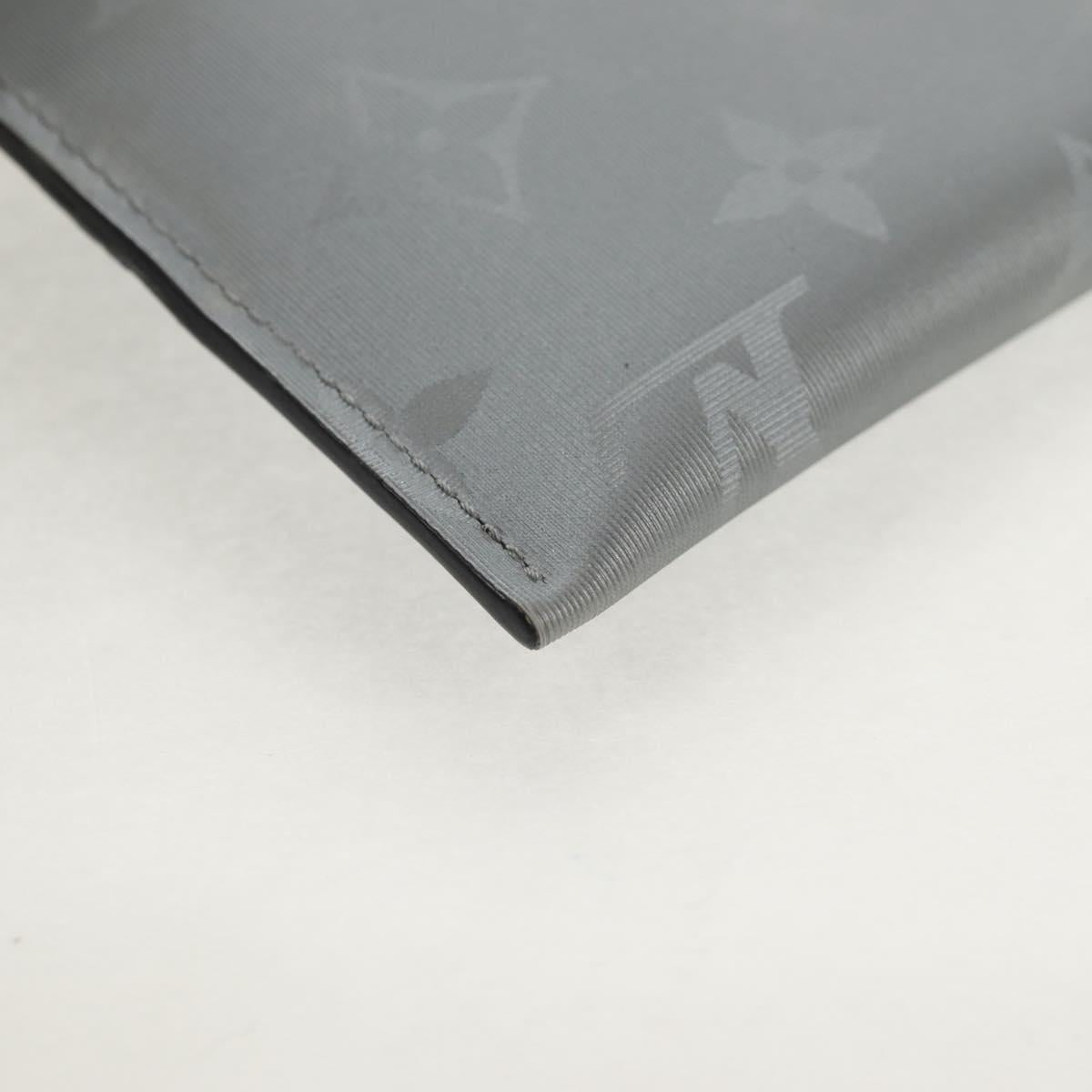 LOUIS VUITTON Monogram satellite Alpha Pouch Silver M44178 LV Auth 156367M