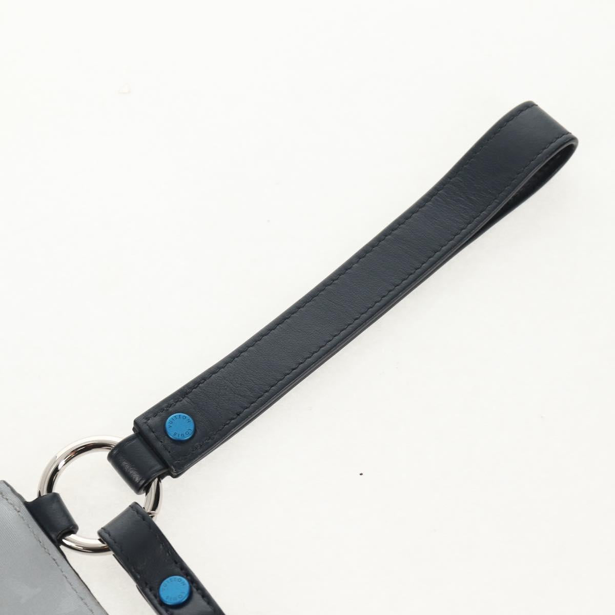 LOUIS VUITTON Monogram satellite Alpha Pouch Silver M44178 LV Auth 156367M