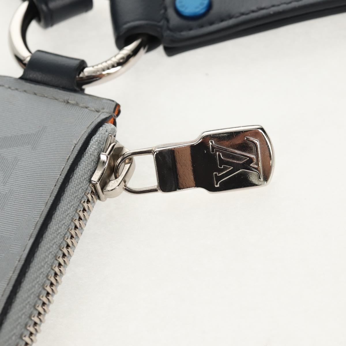 LOUIS VUITTON Monogram satellite Alpha Pouch Silver M44178 LV Auth 156367M