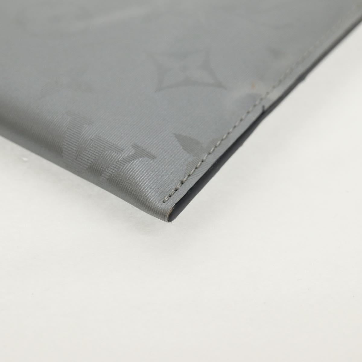 LOUIS VUITTON Monogram satellite Alpha Pouch Silver M44178 LV Auth 156367M