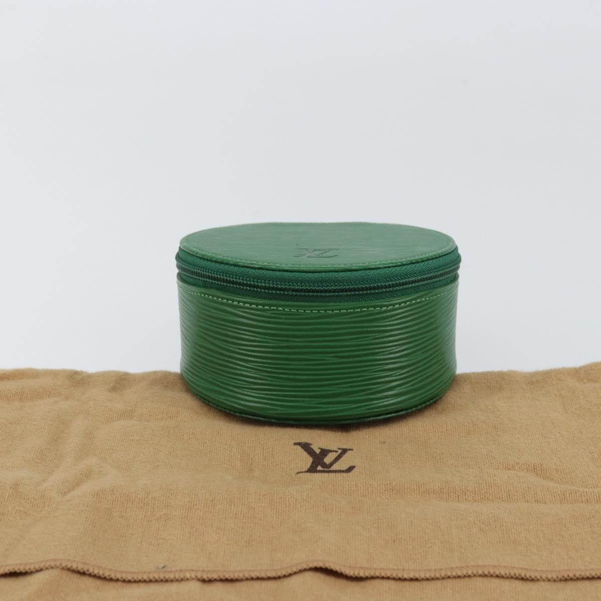 LOUIS VUITTON Epi Ecrin Bijoux 10 Jewelry Box Green M48214 LV Auth 156368