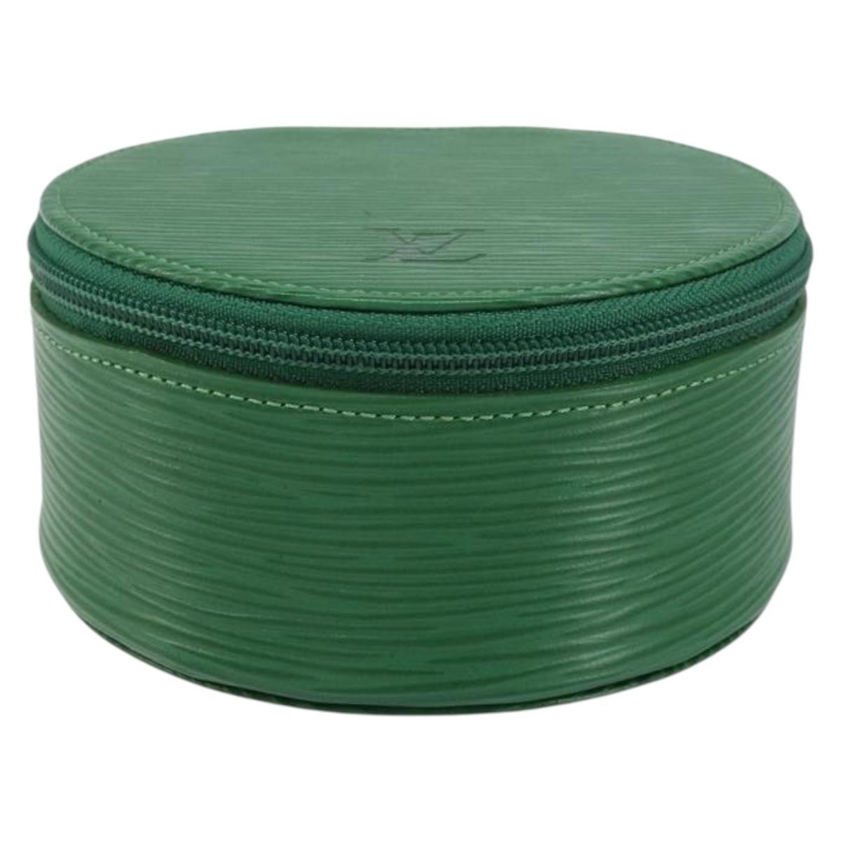 LOUIS VUITTON Epi Ecrin Bijoux 10 Jewelry Box Green M48214 LV Auth 156368