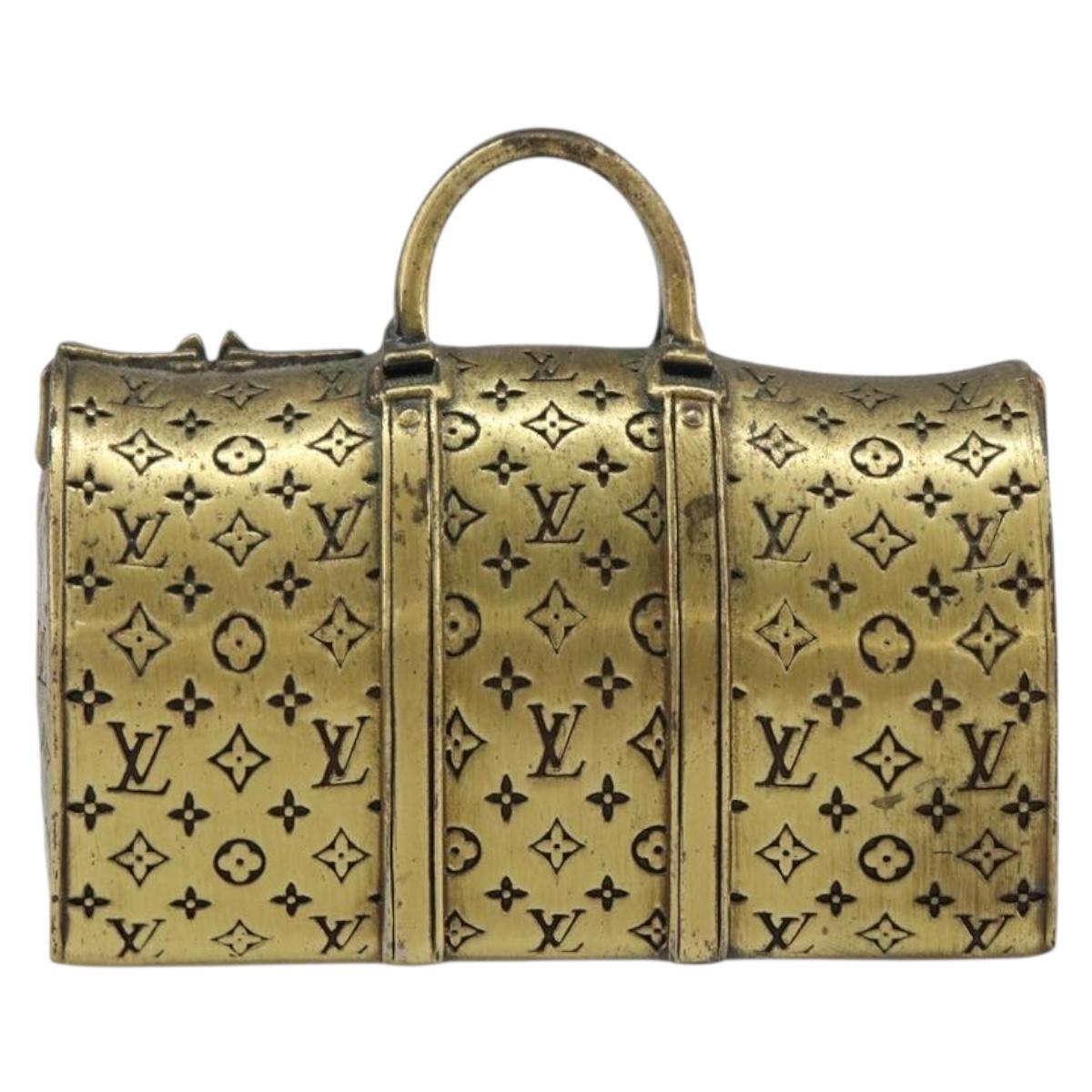 LOUIS VUITTON Paper weight metal Gold LV Auth 156369M