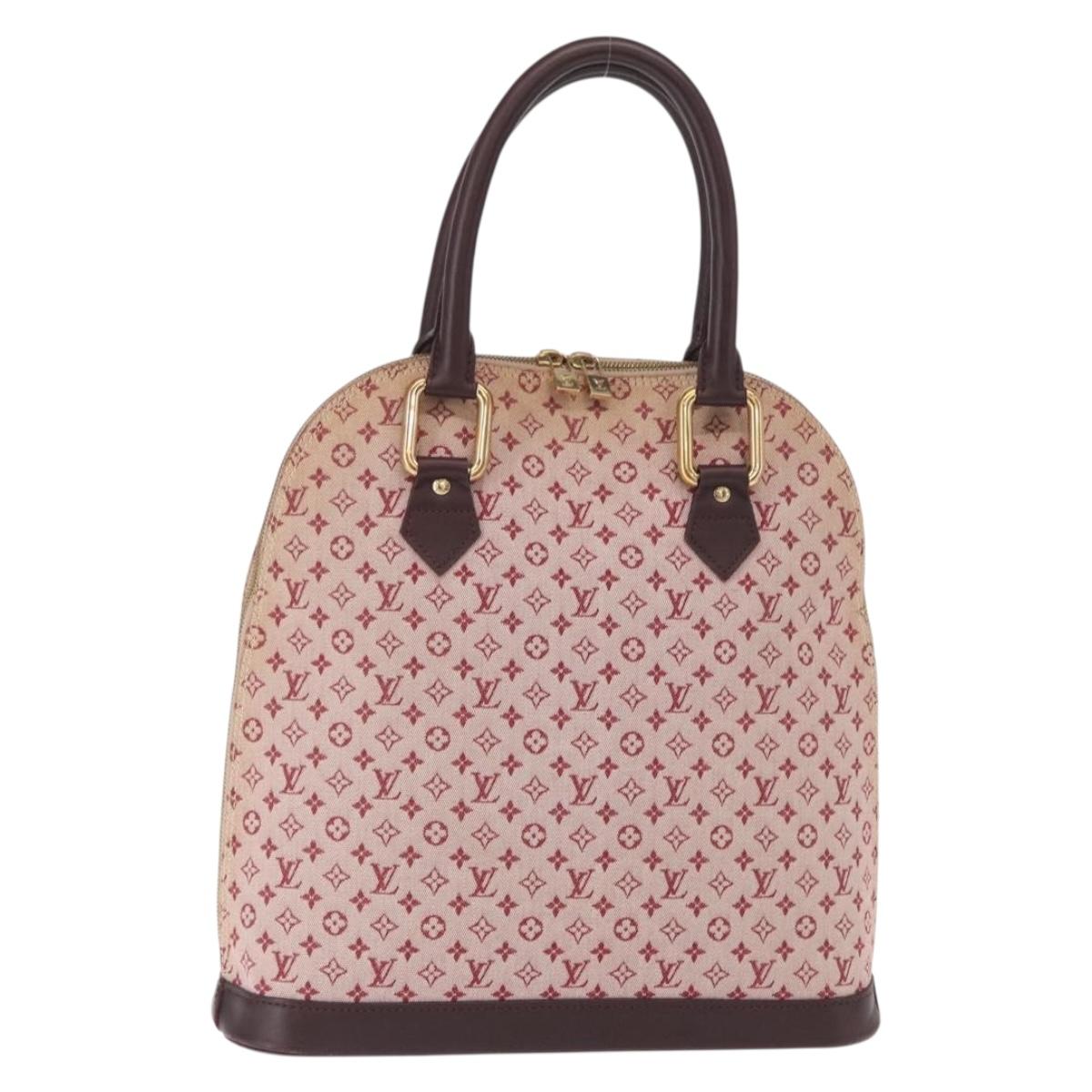LOUIS VUITTON Monogram Mini Alma Haut Hand Bag Red M92204 LV Auth 156384