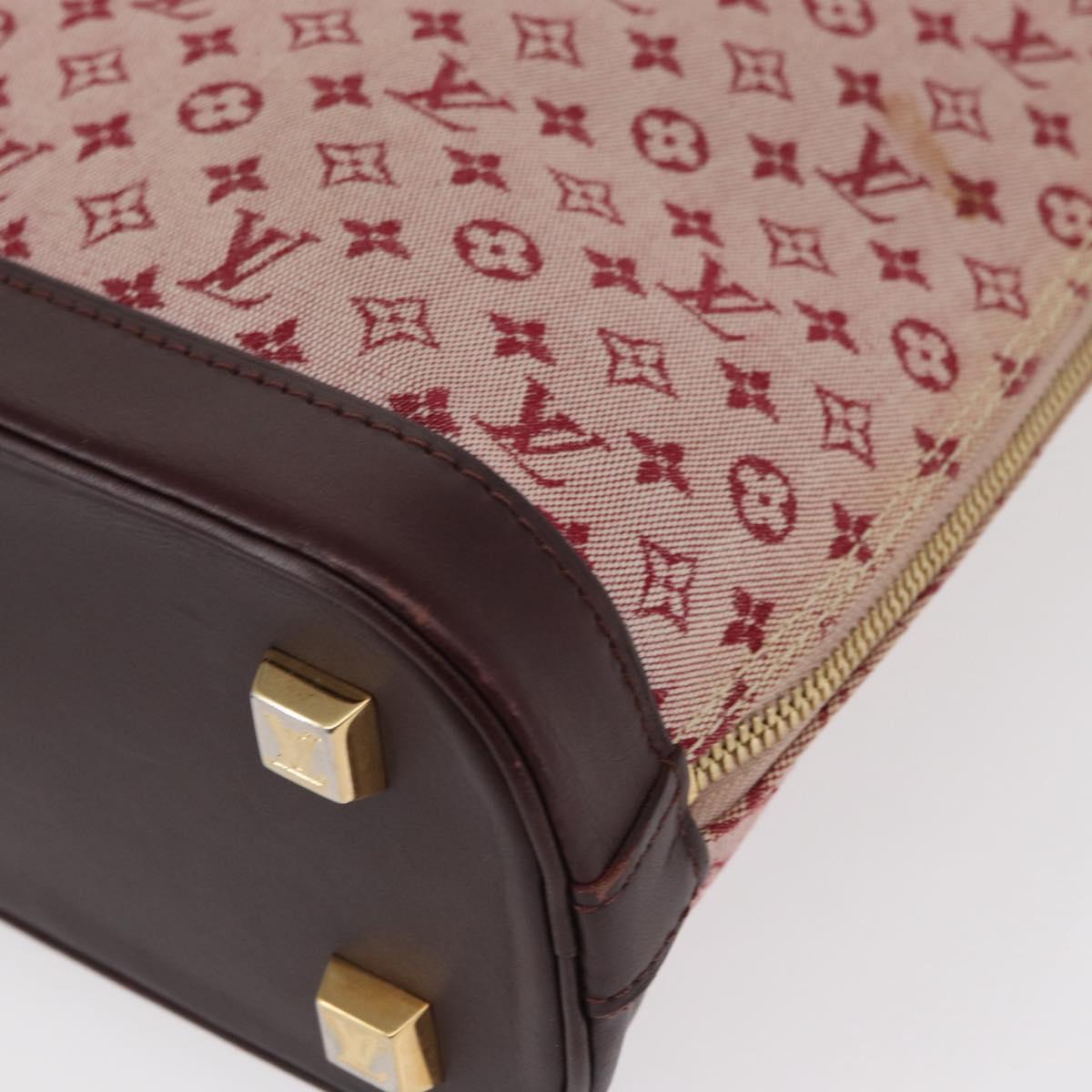 LOUIS VUITTON Monogram Mini Alma Haut Hand Bag Red M92204 LV Auth 156384