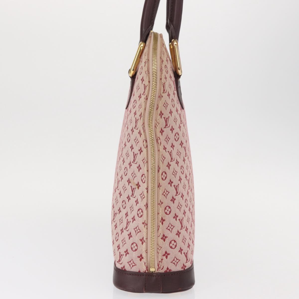 LOUIS VUITTON Monogram Mini Alma Haut Hand Bag Red M92204 LV Auth 156384
