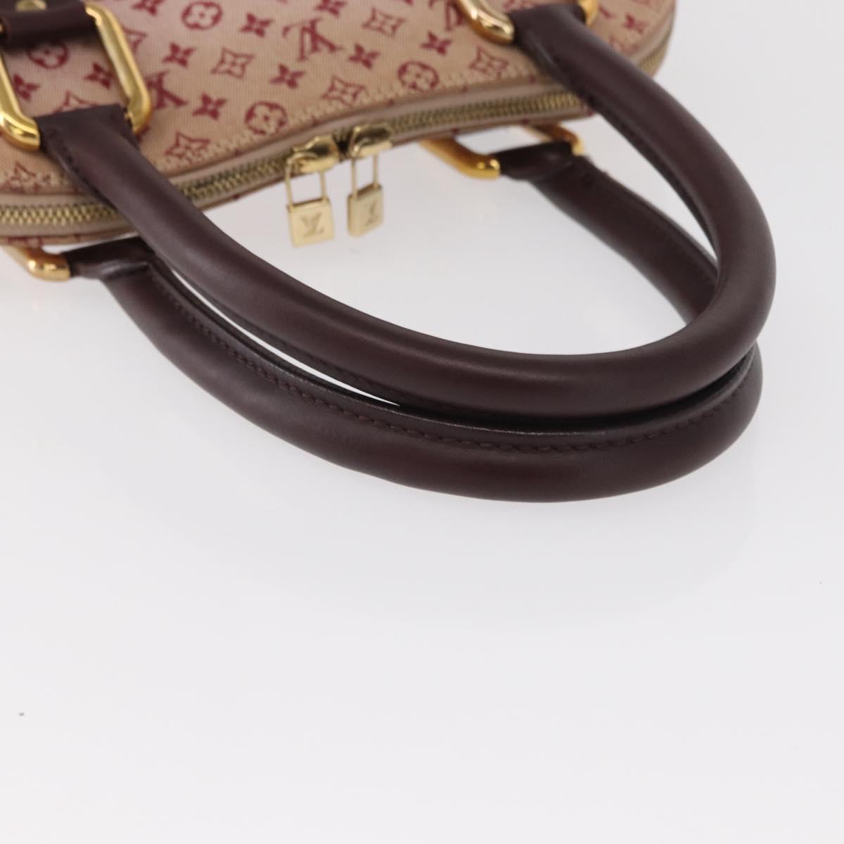 LOUIS VUITTON Monogram Mini Alma Haut Hand Bag Red M92204 LV Auth 156384