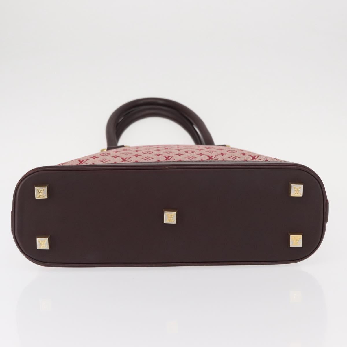 LOUIS VUITTON Monogram Mini Alma Haut Hand Bag Red M92204 LV Auth 156384