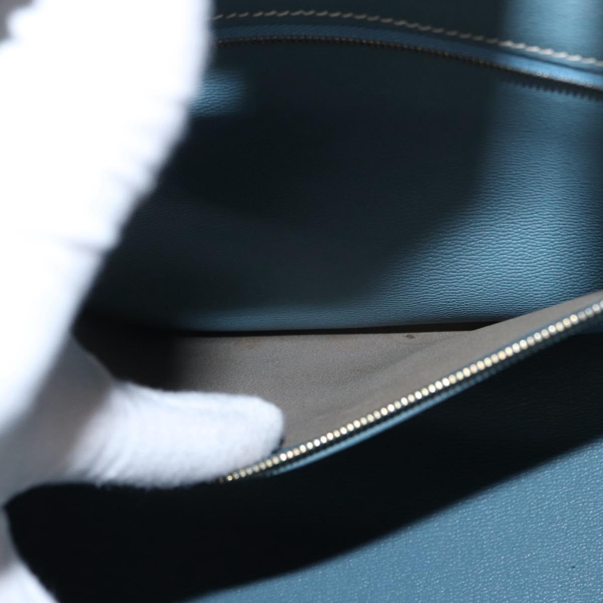 HERMES Birkin 35 Hand Bag Epsom Embossed Light Blue Gold Auth 156385SM