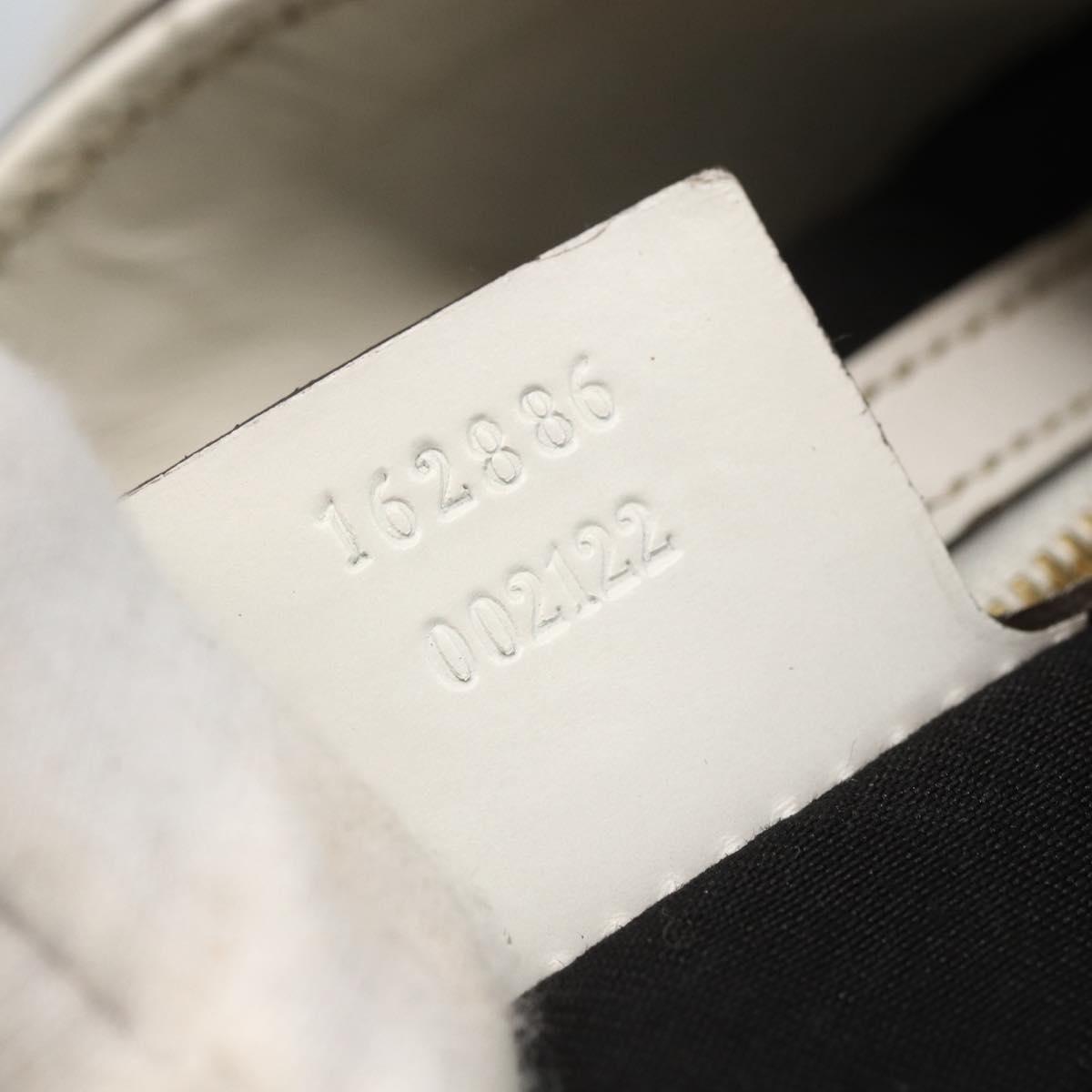 GUCCI Web Sherry Line Britt Bag Coated Canvas 2way White Gold 162886 Auth 156412