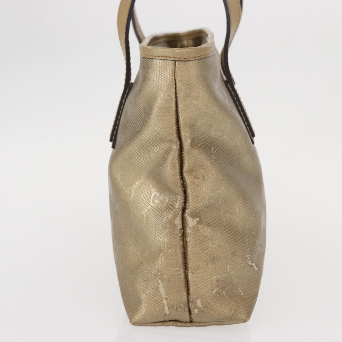GUCCI GG implementation Tote Bag PVC Gold 211138 Auth 156414