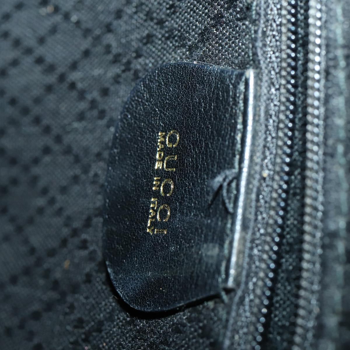 GUCCI Bamboo Backpack Leather Black Gold 003 2034 0030 Auth 156417