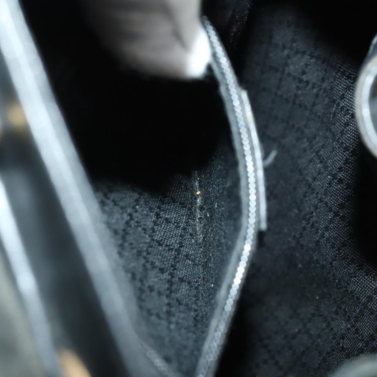 GUCCI Bamboo Backpack Leather Black Gold 003 2034 0030 Auth 156417
