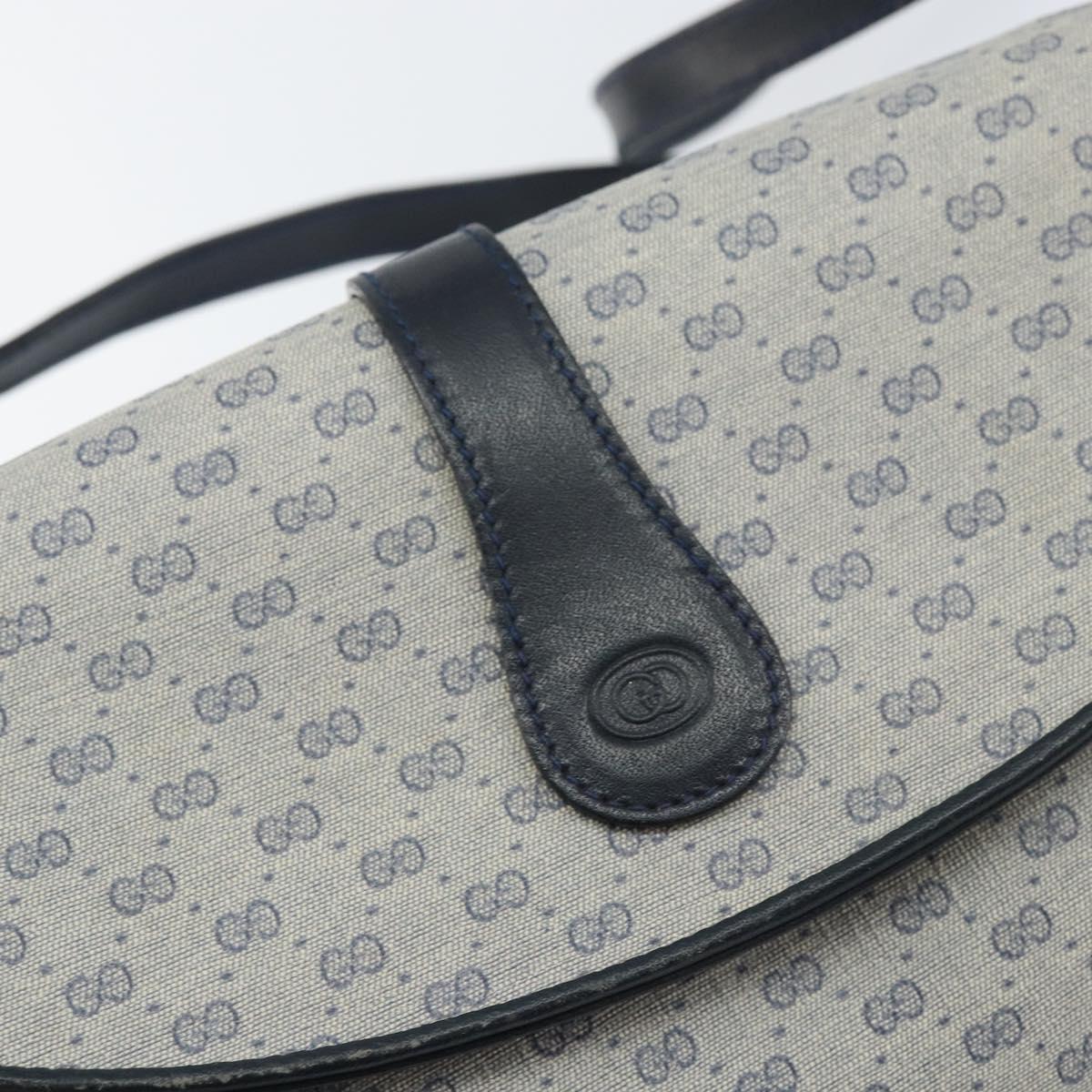 GUCCI Micro GG Supreme Shoulder Bag PVC Navy Gold 004 14 1923 Auth 156431