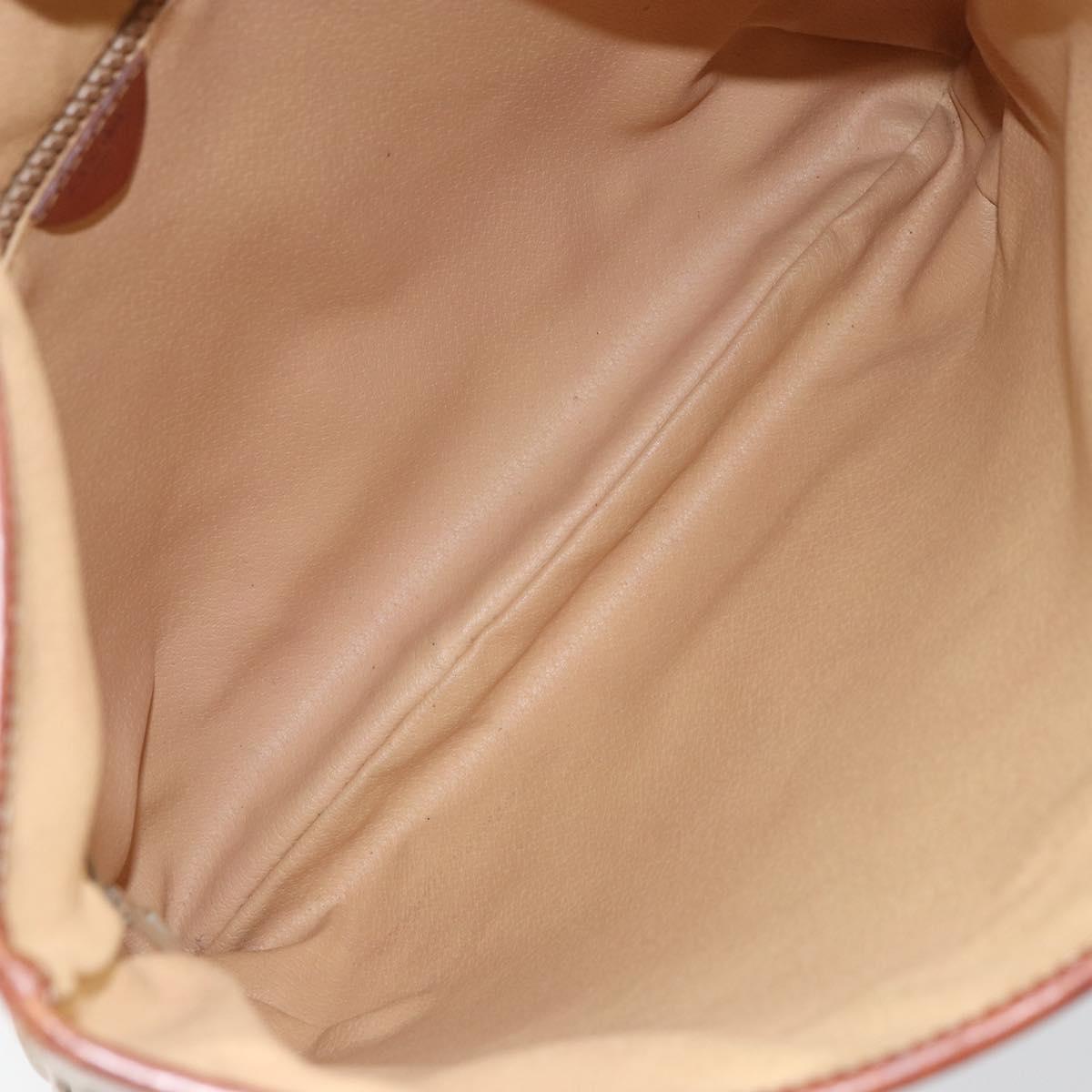 CELINE Macadam Canvas Tote Bag PVC Beige Gold Auth 156447