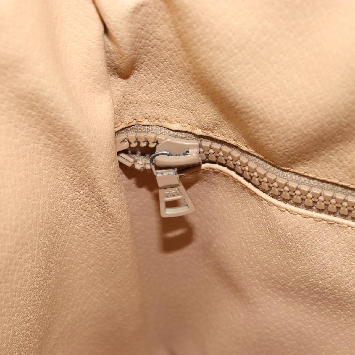 CELINE Macadam Canvas Tote Bag PVC Beige Gold Auth 156447