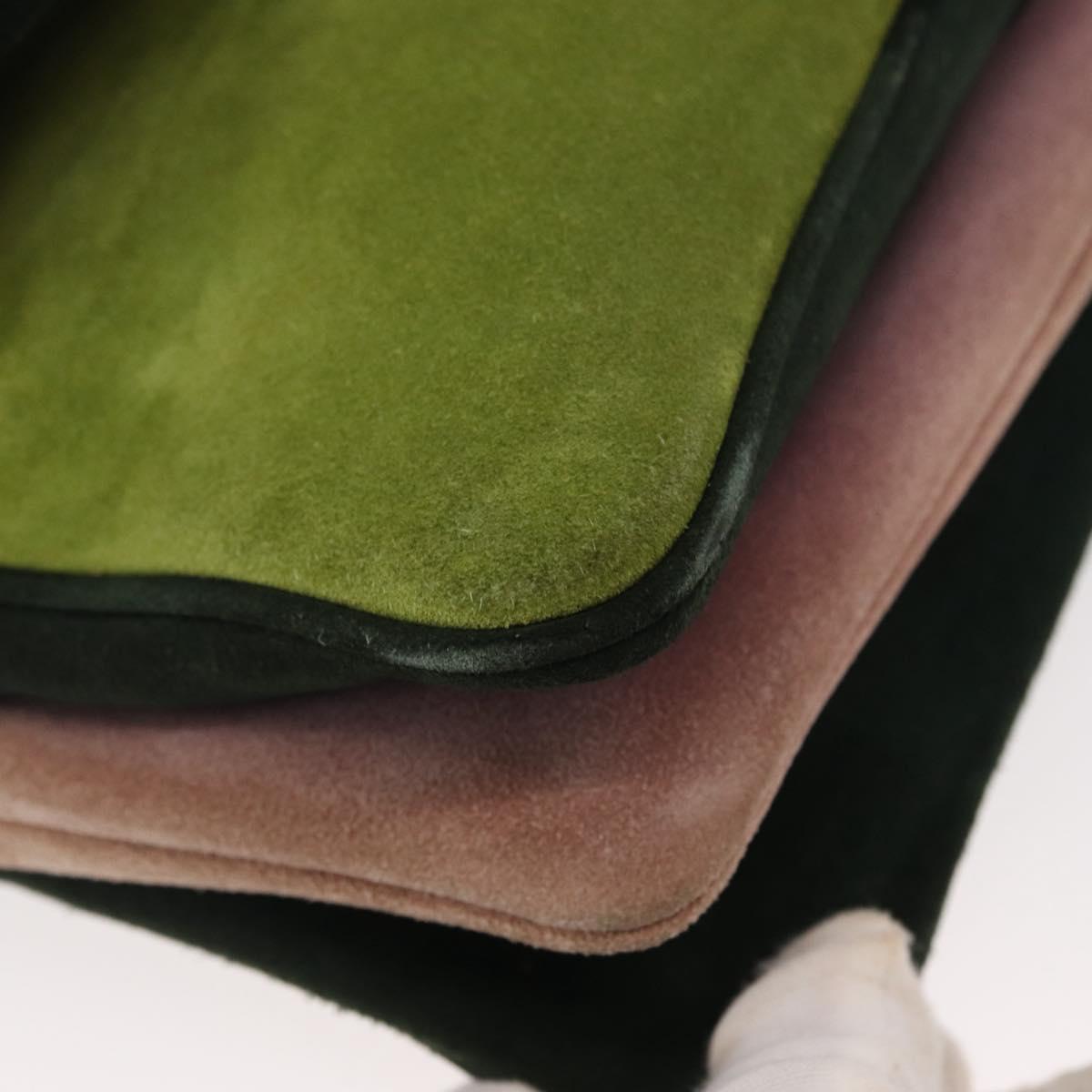 Miu Miu Shoulder Bag Suede Green Auth 156459