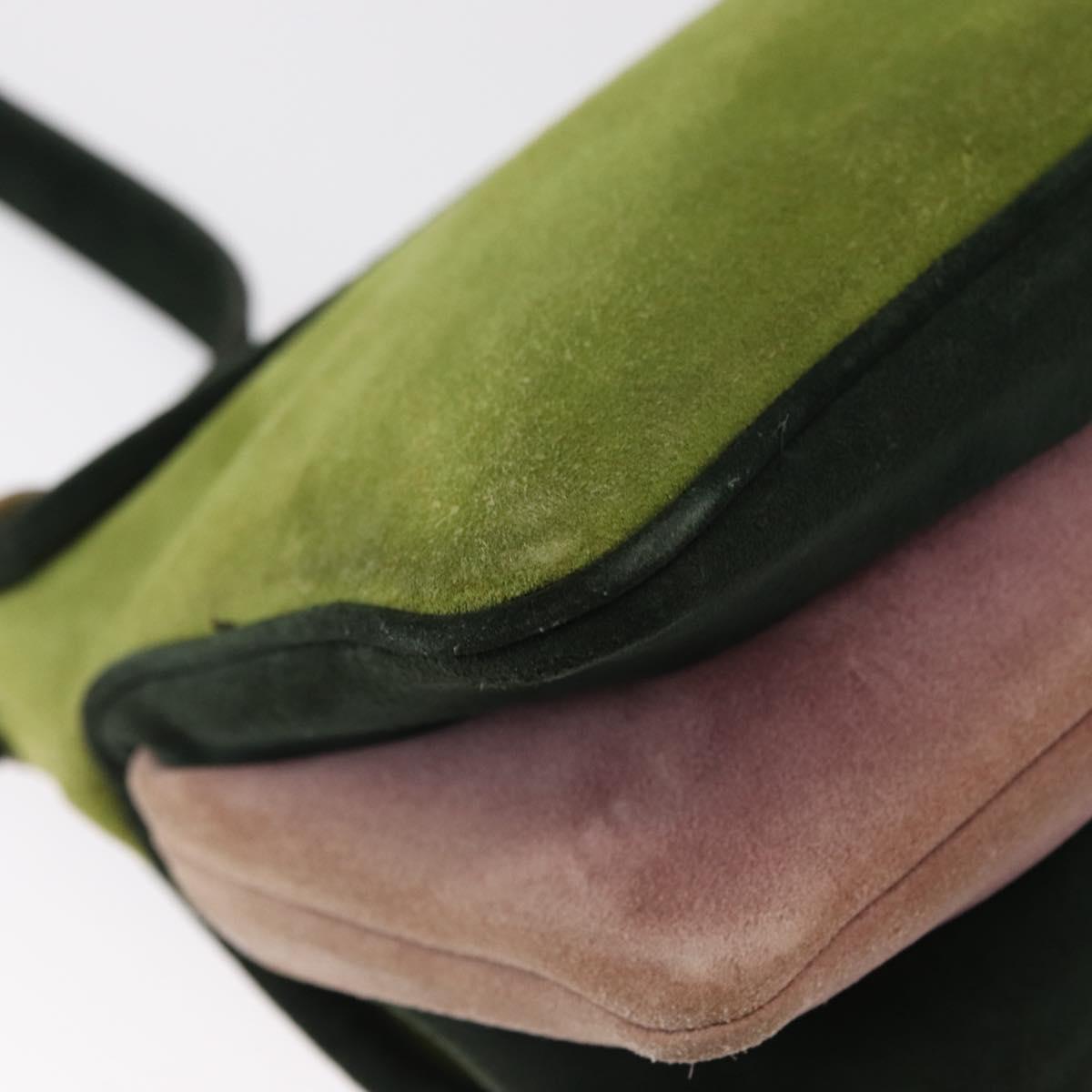 Miu Miu Shoulder Bag Suede Green Auth 156459