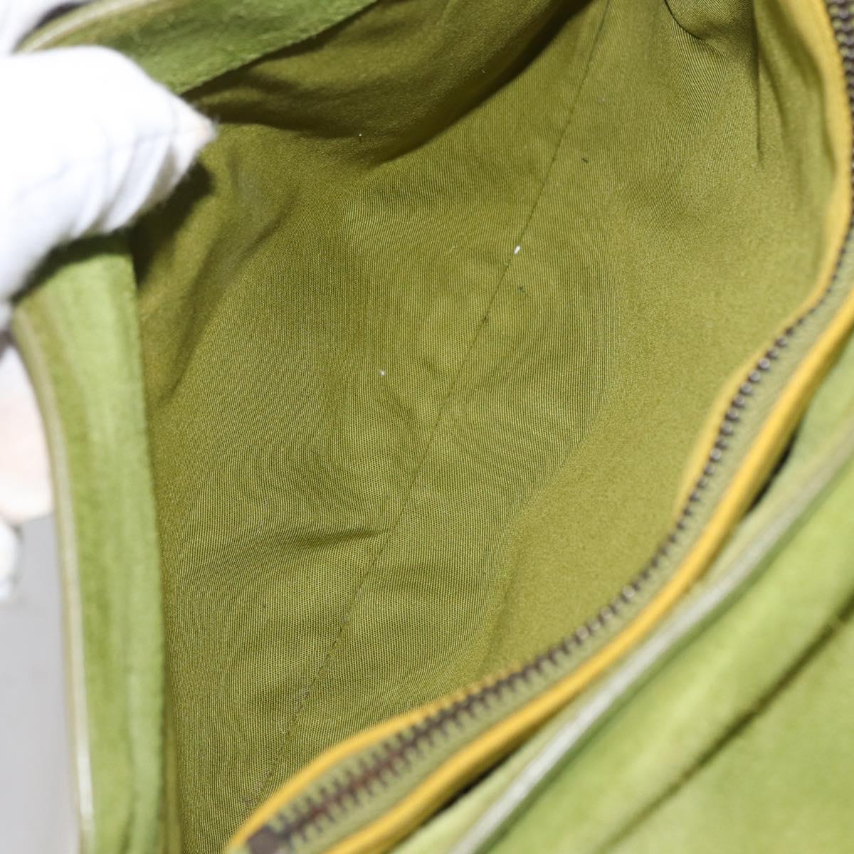 Miu Miu Shoulder Bag Suede Green Auth 156459