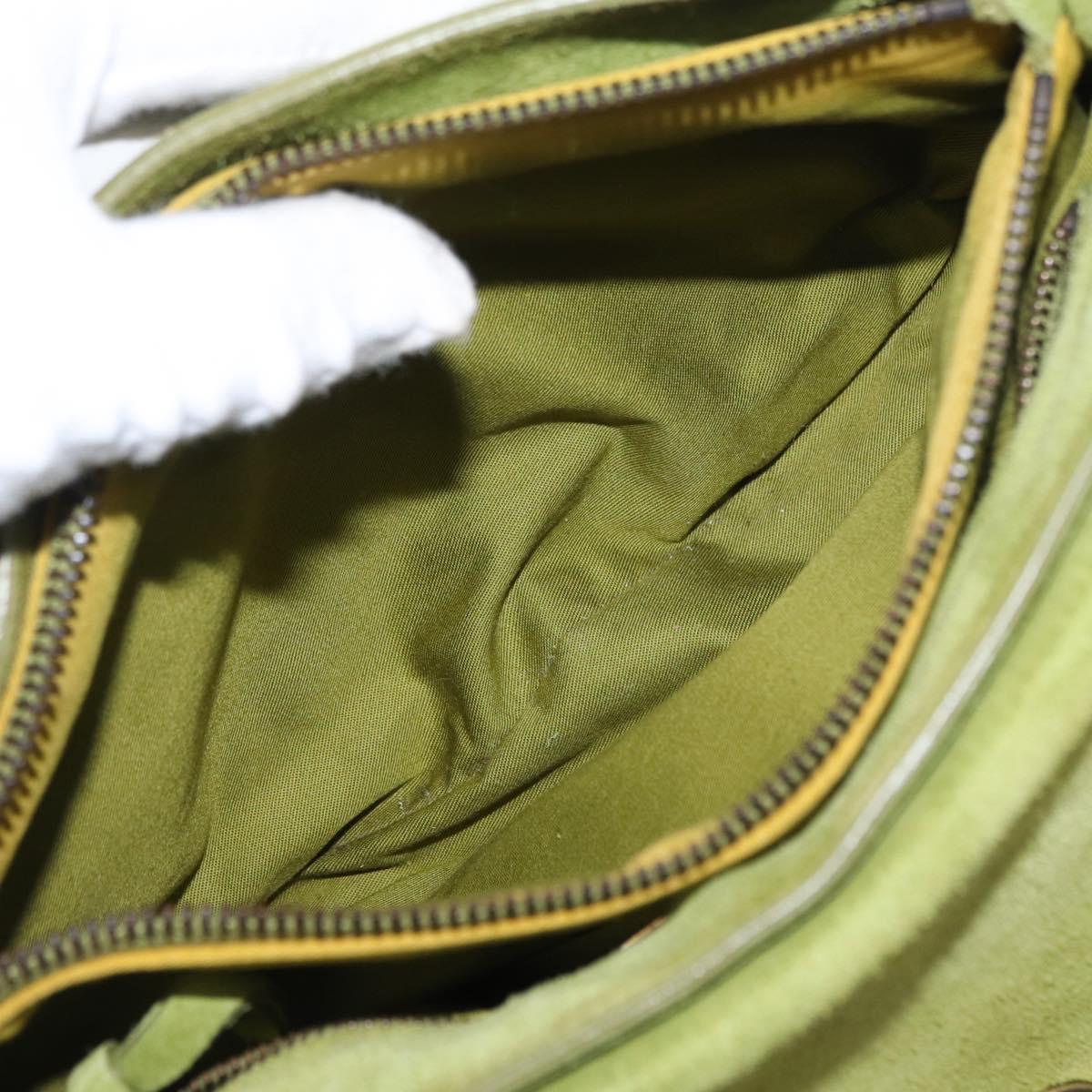 Miu Miu Shoulder Bag Suede Green Auth 156459