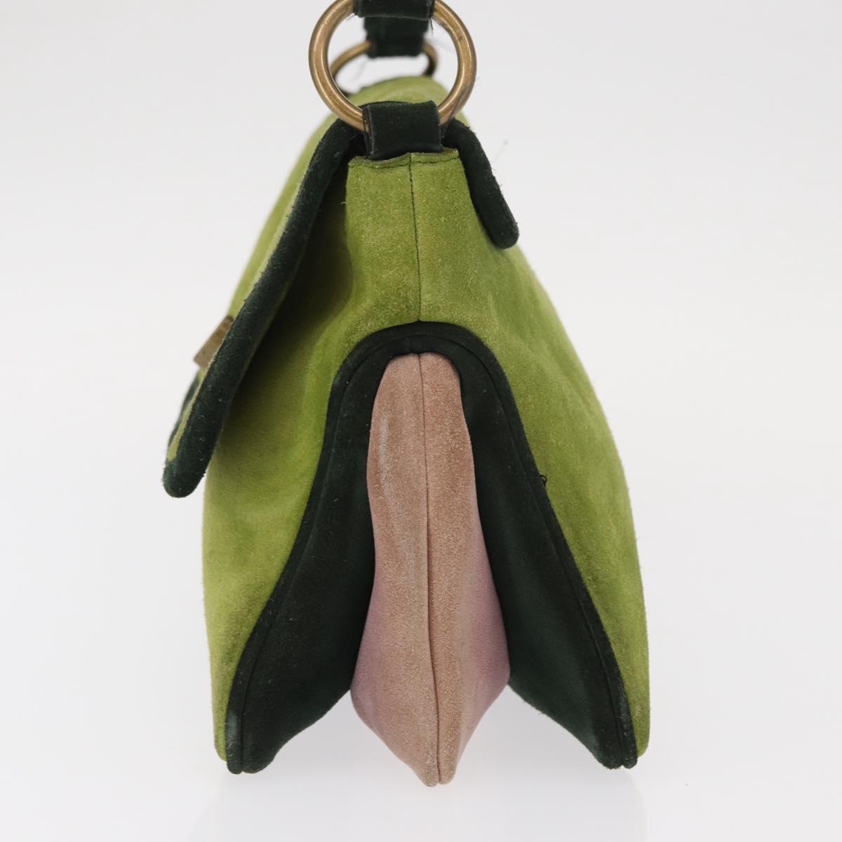 Miu Miu Shoulder Bag Suede Green Auth 156459