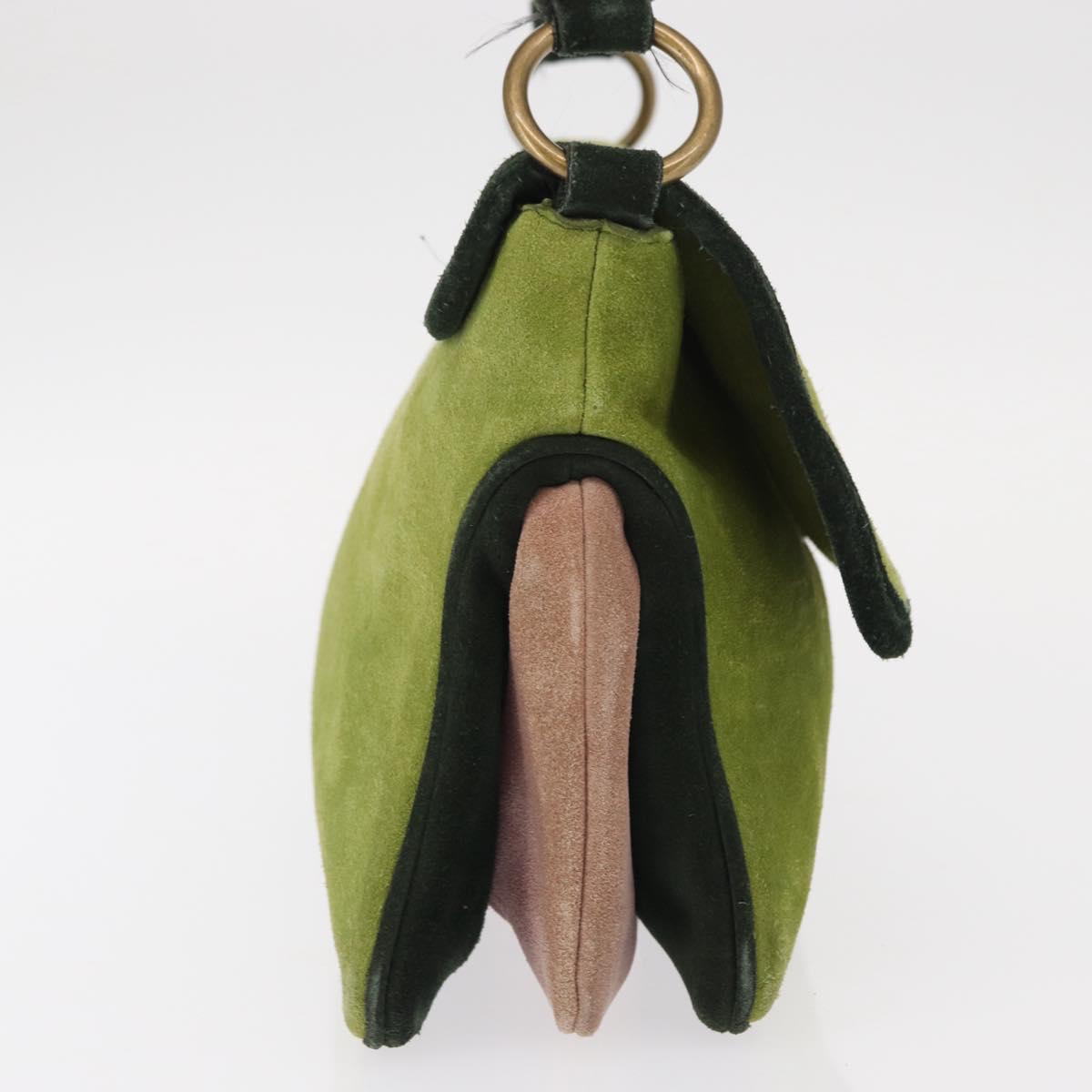 Miu Miu Shoulder Bag Suede Green Auth 156459