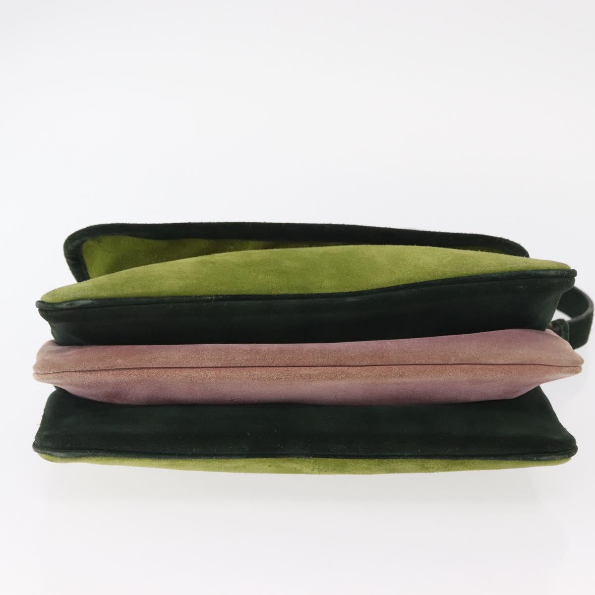 Miu Miu Shoulder Bag Suede Green Auth 156459