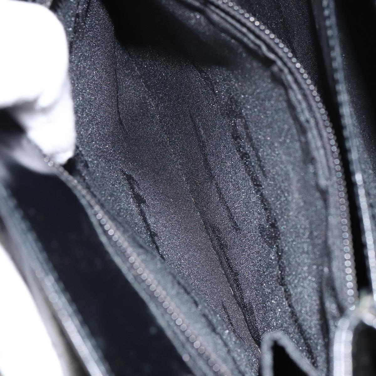 Salvatore Ferragamo Gancini Hand Bag Leather 2way Black Gold Auth 156465