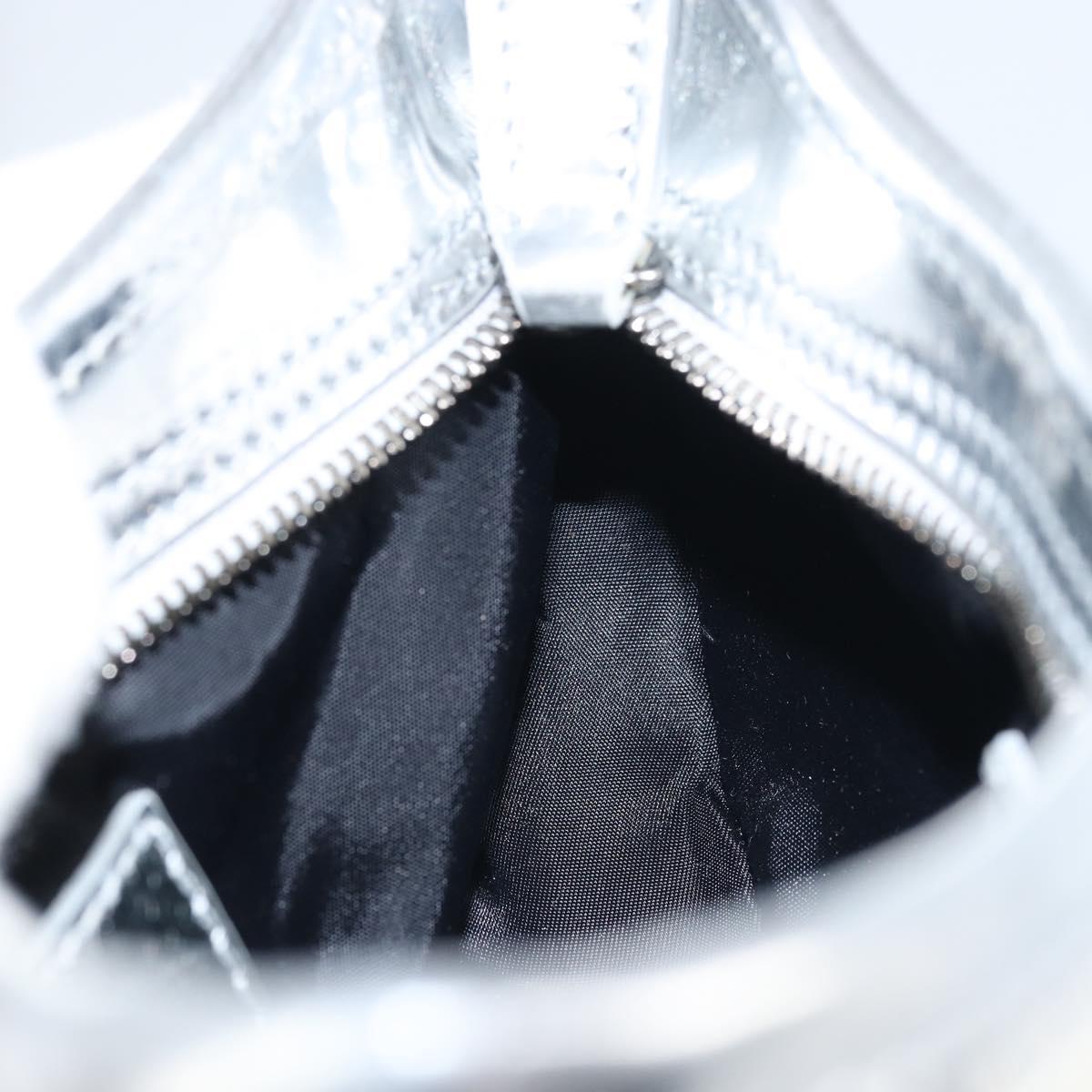 BURBERRY Nova Check Shoulder Bag PVC Silver Auth 156475