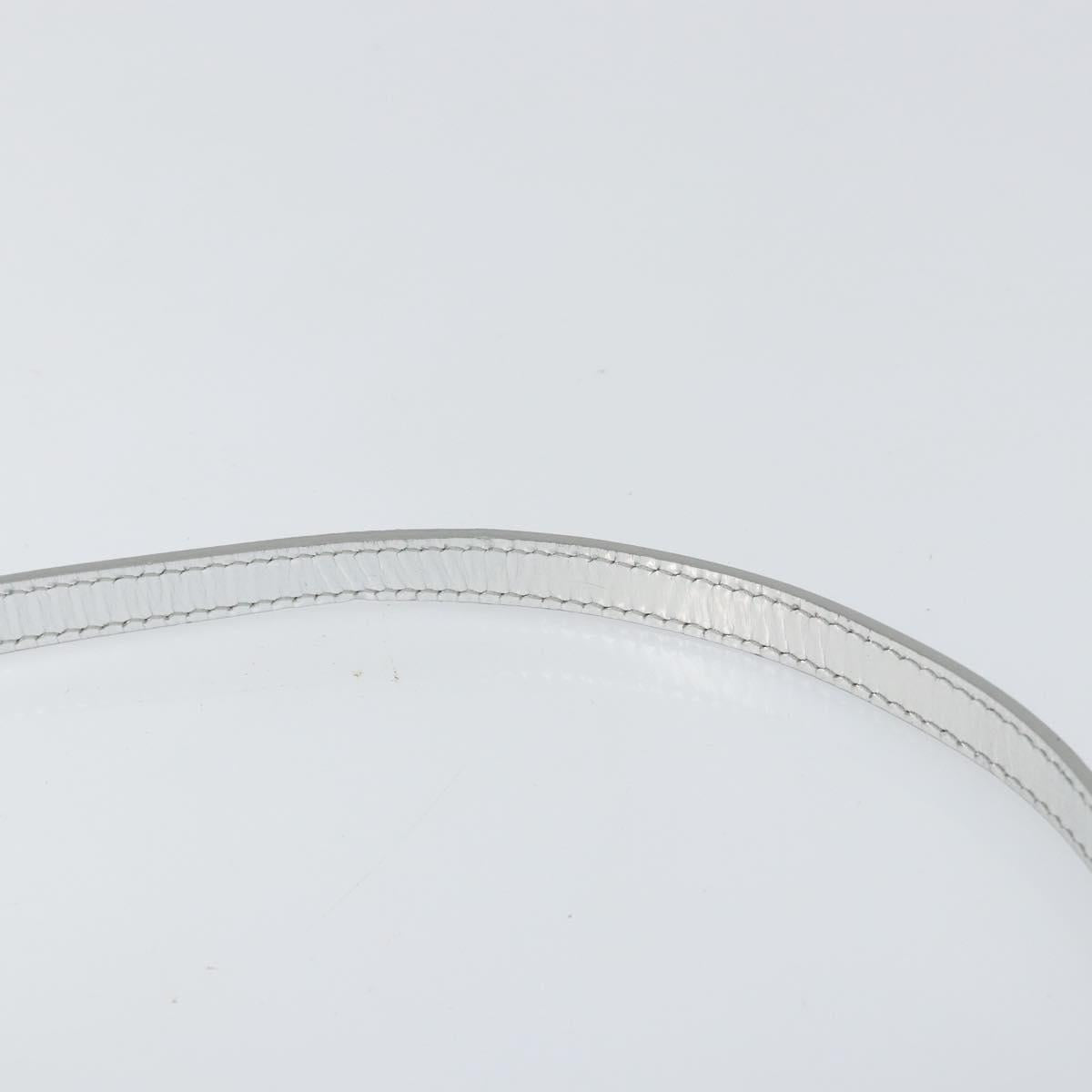 BURBERRY Nova Check Shoulder Bag PVC Silver Auth 156475