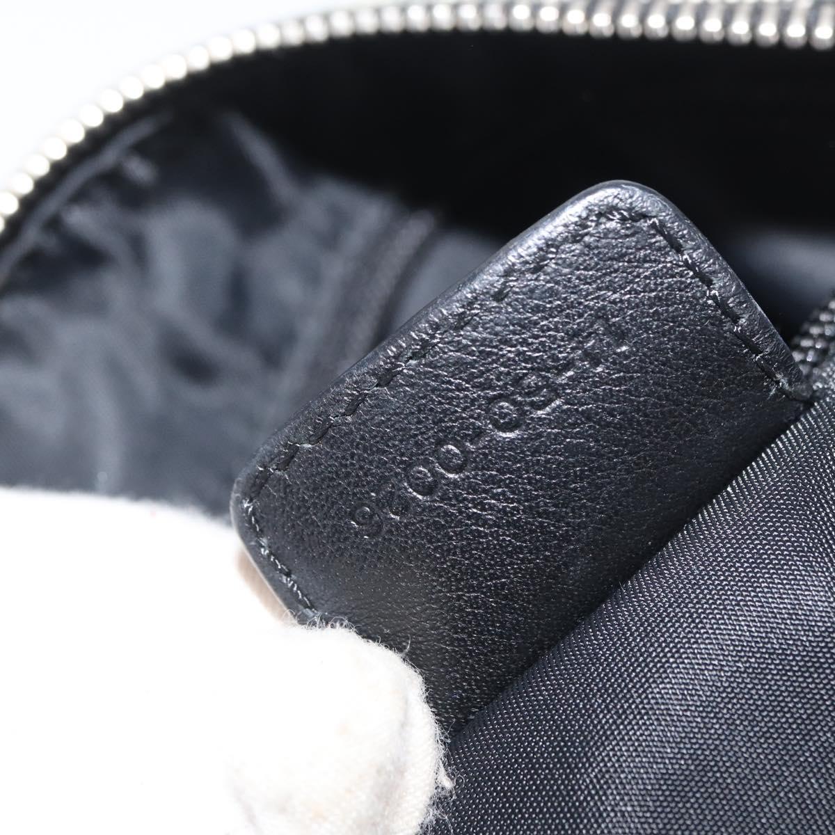 Christian Dior Trotter Canvas Hand Bag Black Silver Auth 156495