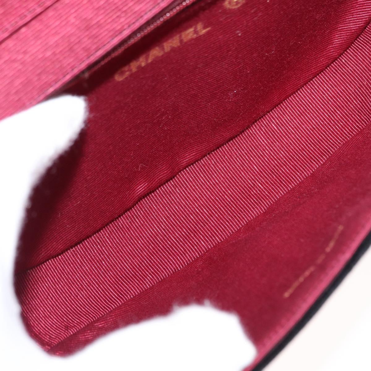 CHANEL Chain Shoulder Bag Velor Black Gold CC Auth 156502