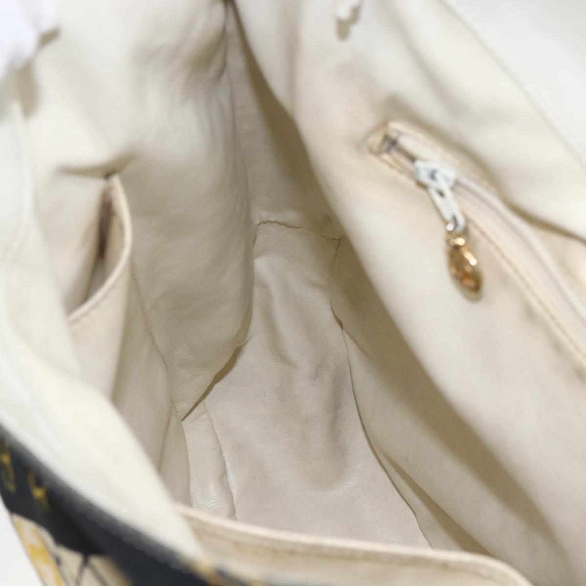 CHANEL Shoulder Bag Canvas Black Gold CC Auth 156515