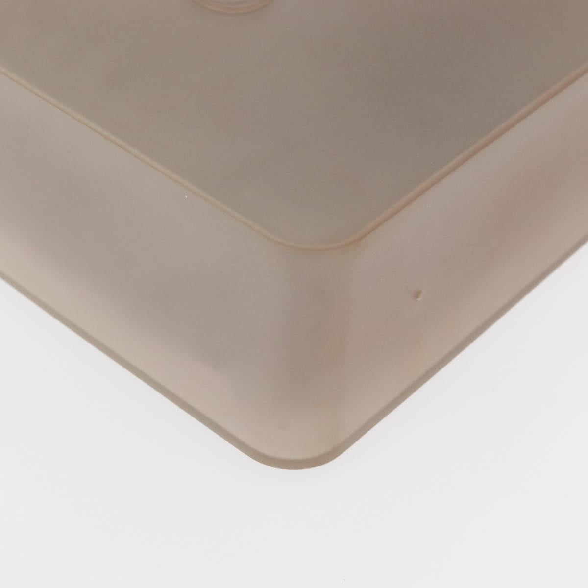 CHANEL Tote Bag rubber Gray CC Auth 156516