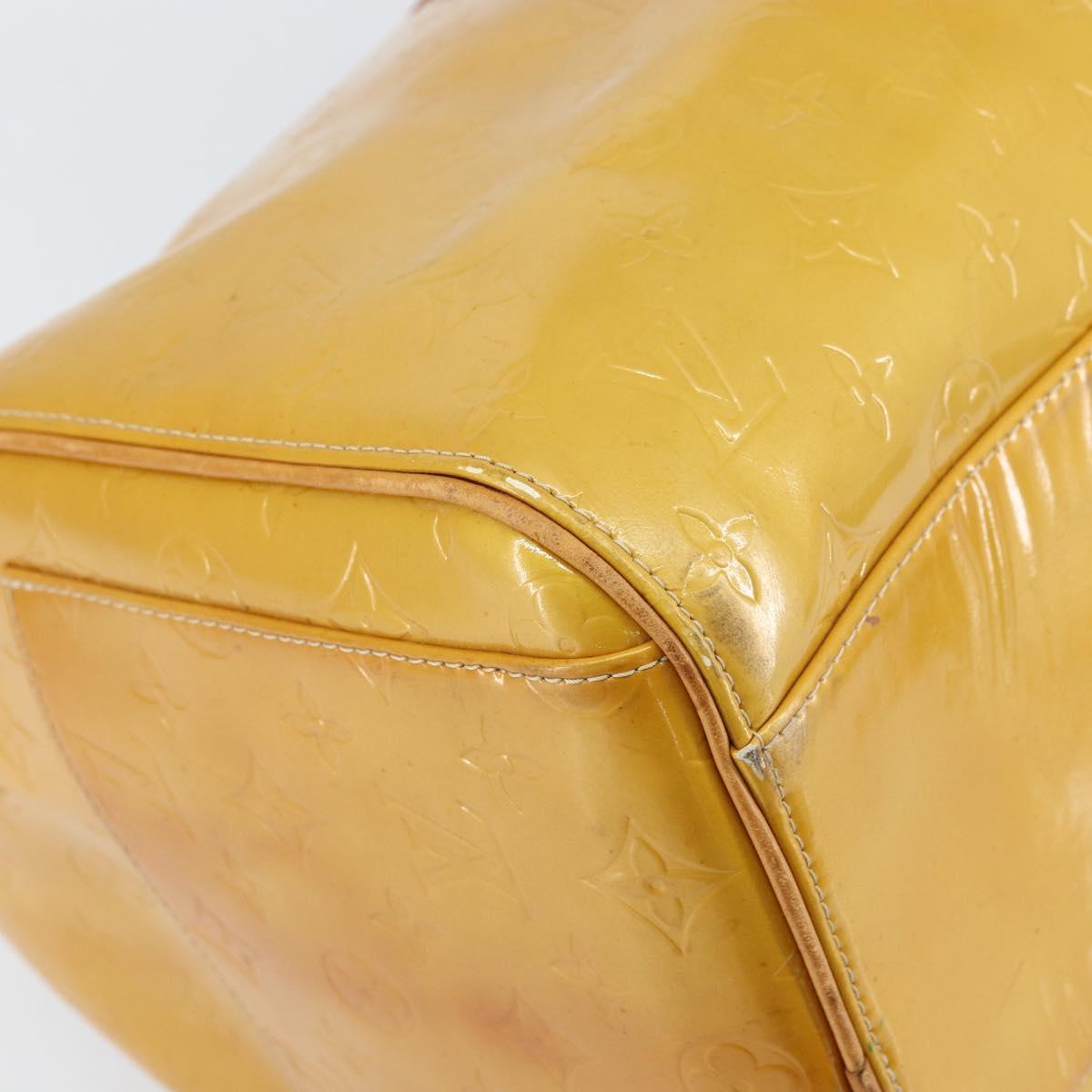 LOUIS VUITTON Monogram Vernis Mercer Boston Bag Beige M91000 LV Auth 156517
