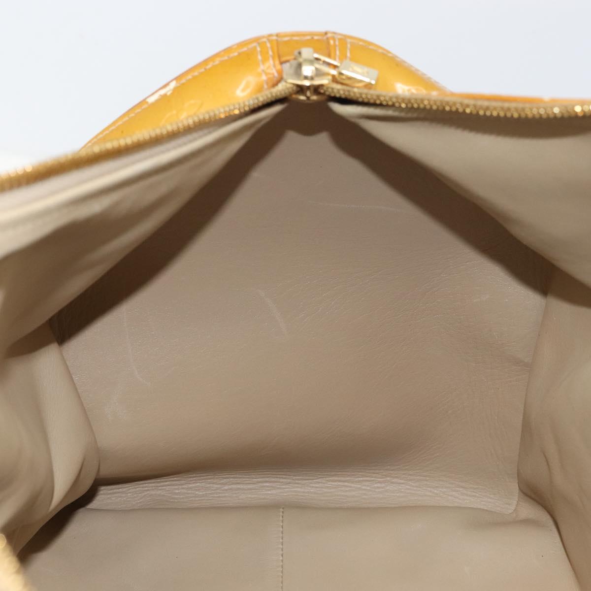 LOUIS VUITTON Monogram Vernis Mercer Boston Bag Beige M91000 LV Auth 156517