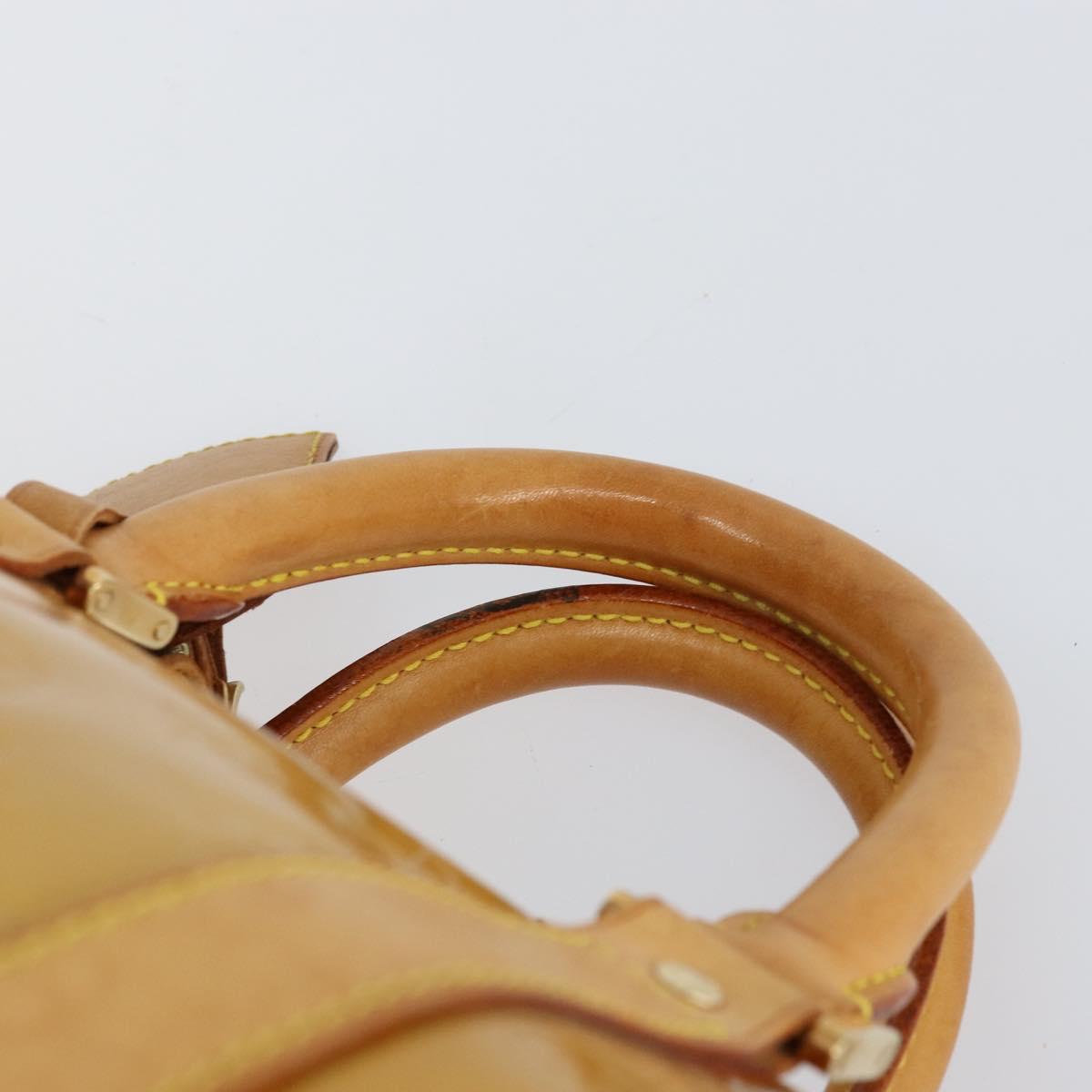 LOUIS VUITTON Monogram Vernis Mercer Boston Bag Beige M91000 LV Auth 156517