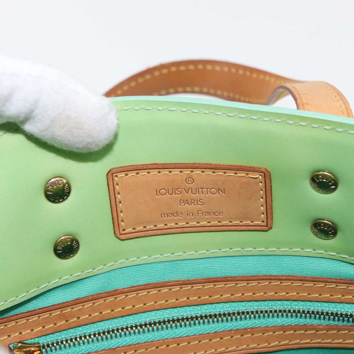 LOUIS VUITTON Monogram Vernis Reade PM Hand Bag Peppermint M91307 LV Auth 156518
