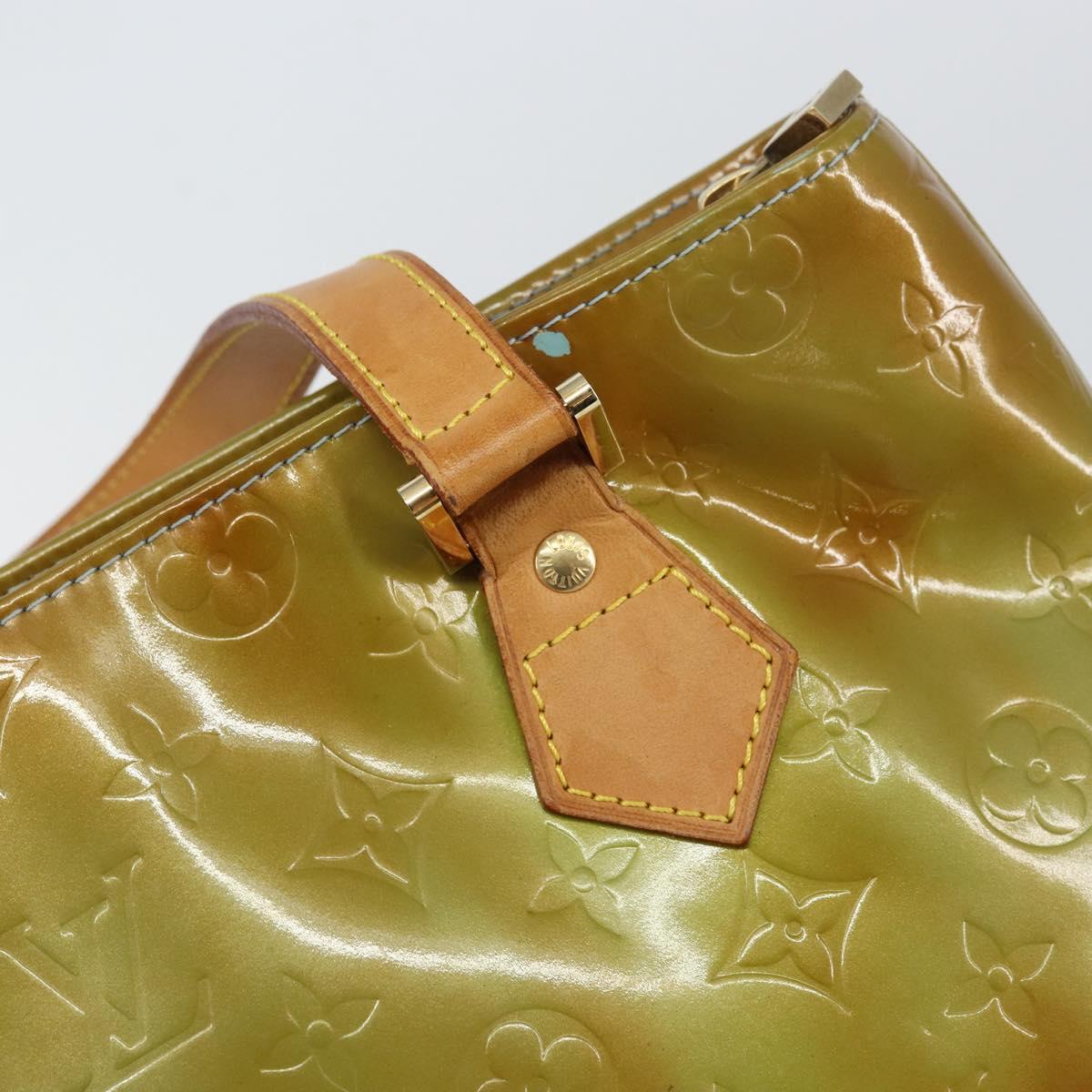 LOUIS VUITTON Monogram Vernis Houston Hand Bag Baby Blue M91005 LV Auth 156520