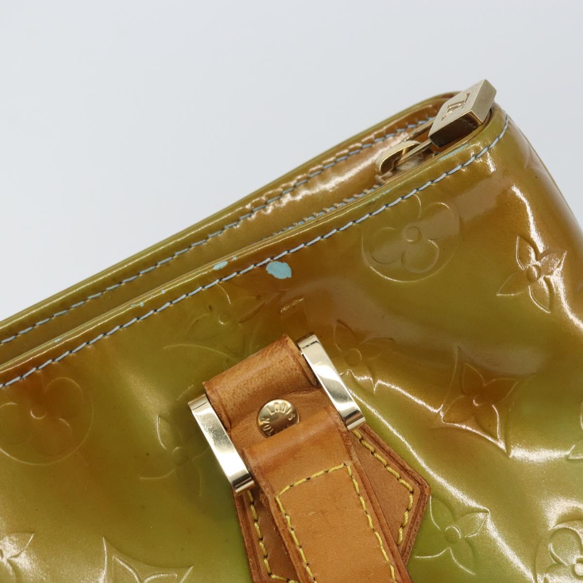 LOUIS VUITTON Monogram Vernis Houston Hand Bag Baby Blue M91005 LV Auth 156520