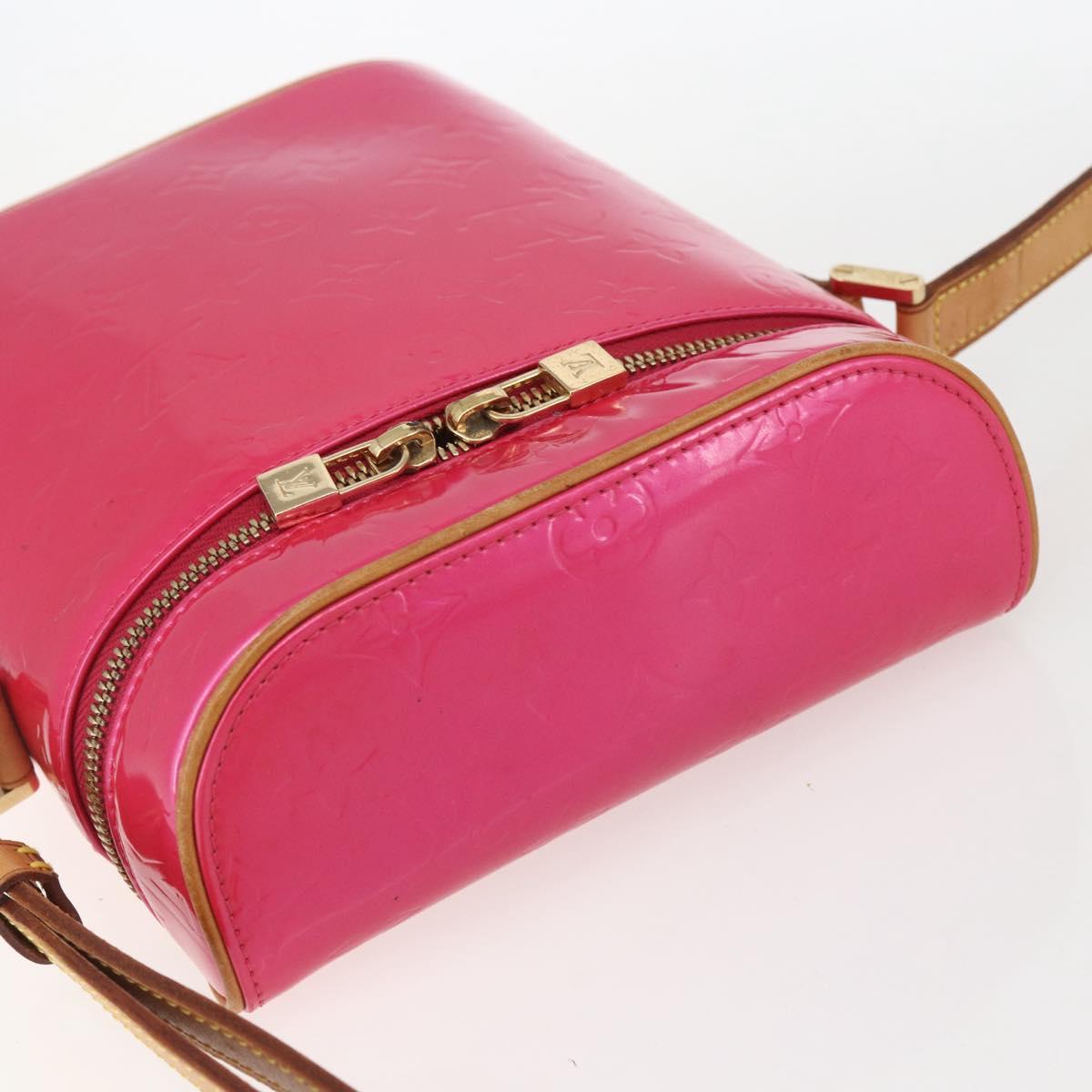 LOUIS VUITTON Vernis Sullivan Vertical Bag Fuchsia Pink M91259 LV Auth 156526V