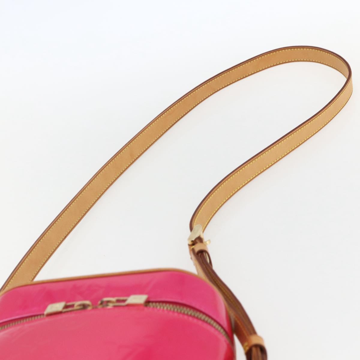 LOUIS VUITTON Vernis Sullivan Vertical Bag Fuchsia Pink M91259 LV Auth 156526V