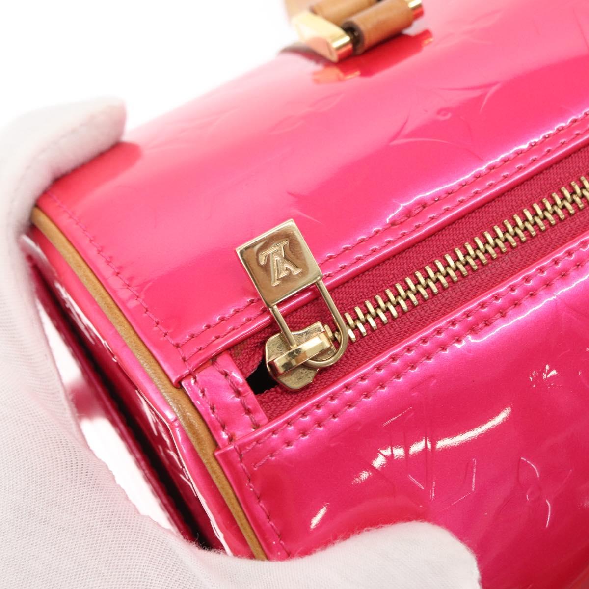 LOUIS VUITTON Monogram Vernis Bedford Hand Bag Fuchsia Pink M91255 Auth 156527V