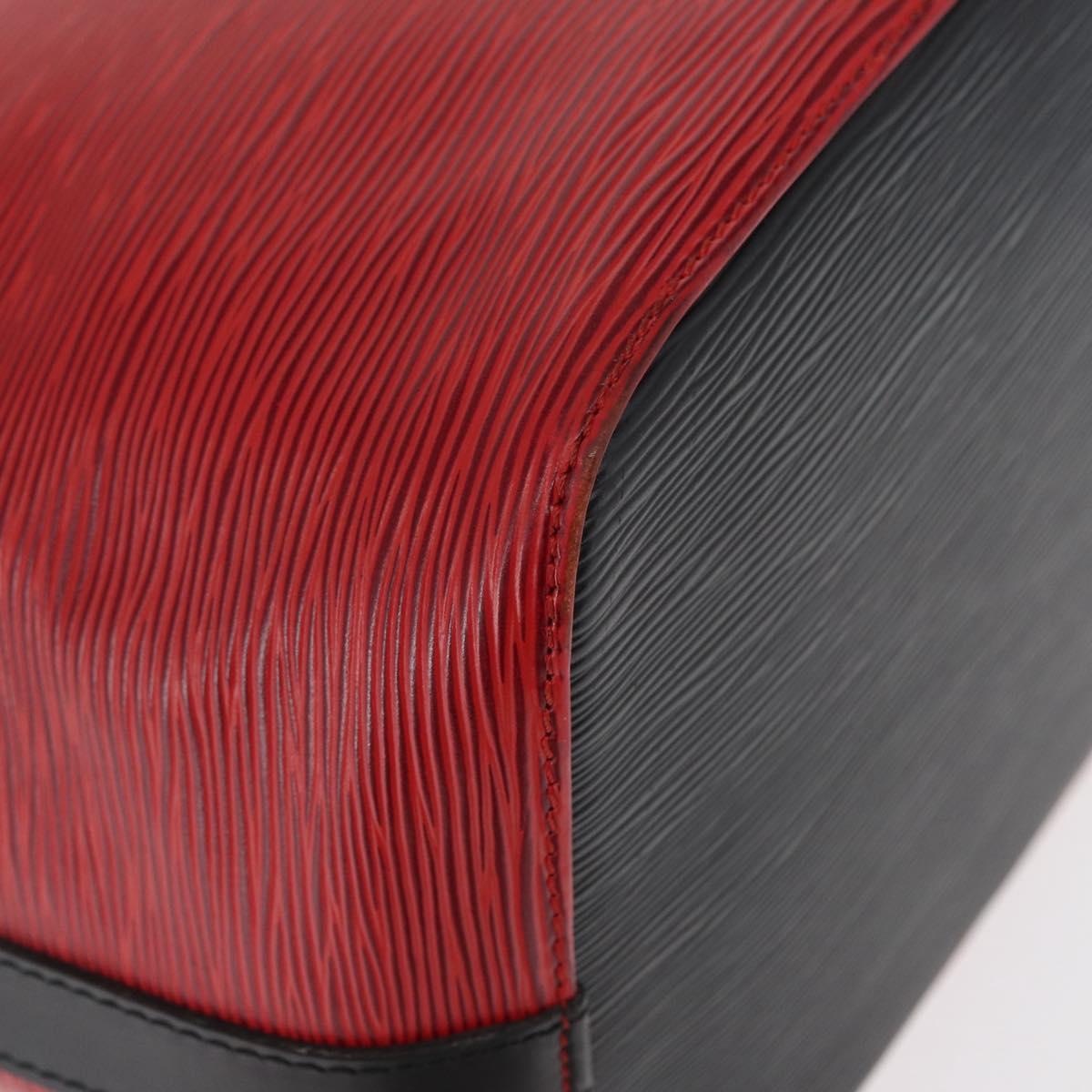 LOUIS VUITTON Epi Petit Noe Shoulder Bag Bicolor Black Red M44017 LV Auth 156533