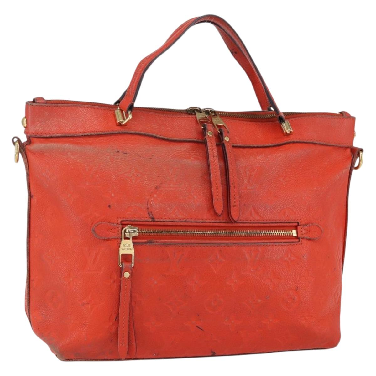 LOUIS VUITTON Empreinte Bastille PM Bag 2way Red Slys M41169 Auth 156541